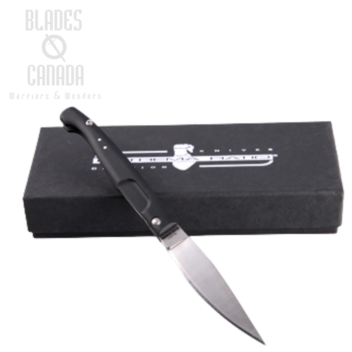 Extrema Ratio RESOLZA 8 'Short' Folding Knife, N690 Stonewash, Aluminum Black